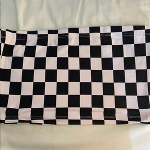 checkered tube top